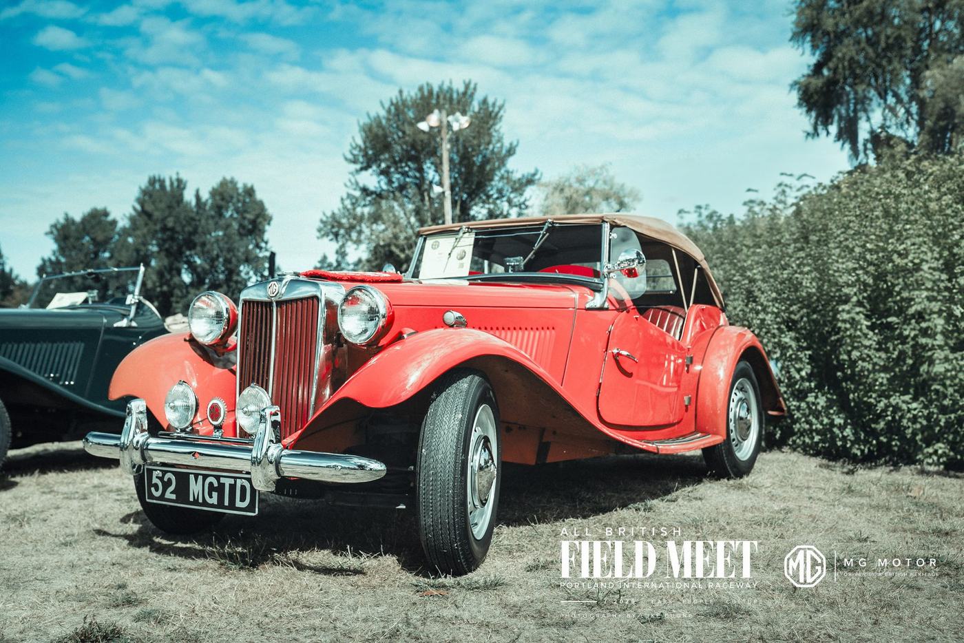 Red MG TD with 52 MGTD plate