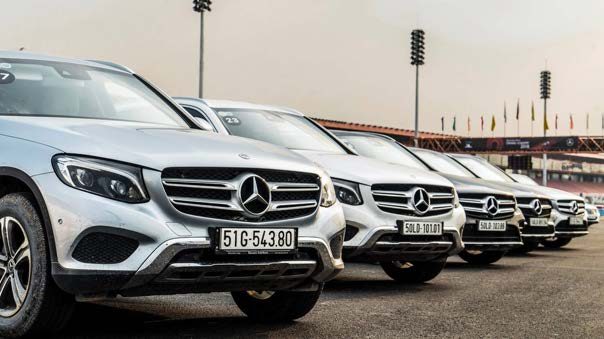 Line of Mercedes-Benz GLC vehicles